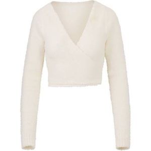 SKIMS Cozy Knit Wrap Top in Bone